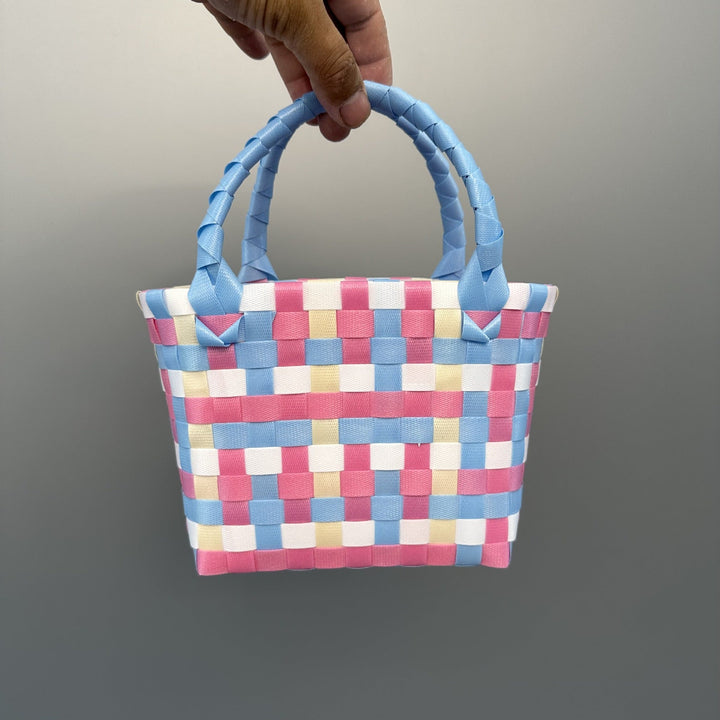 Playful and Colorful Basket Bag
