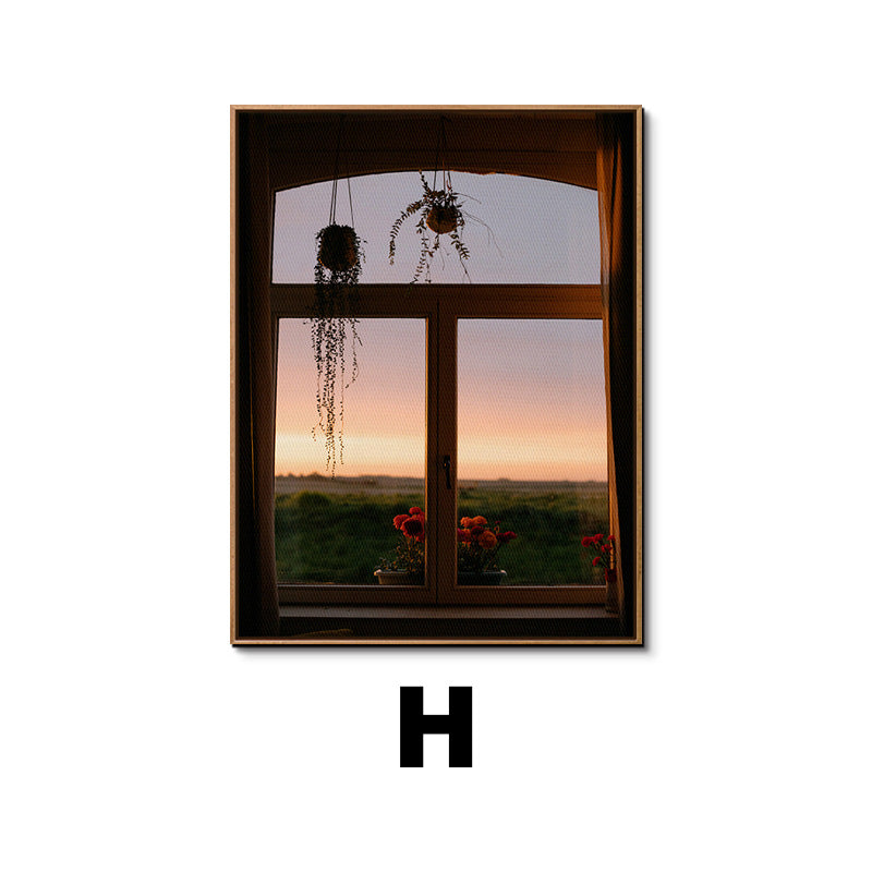 Framed Botanical Window Artwork