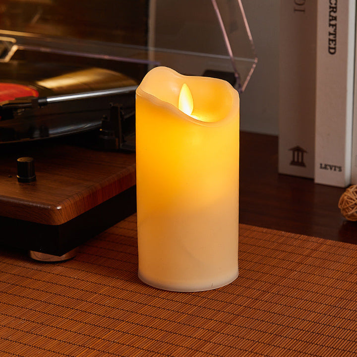 Decorative LED real wax candle in crystal look