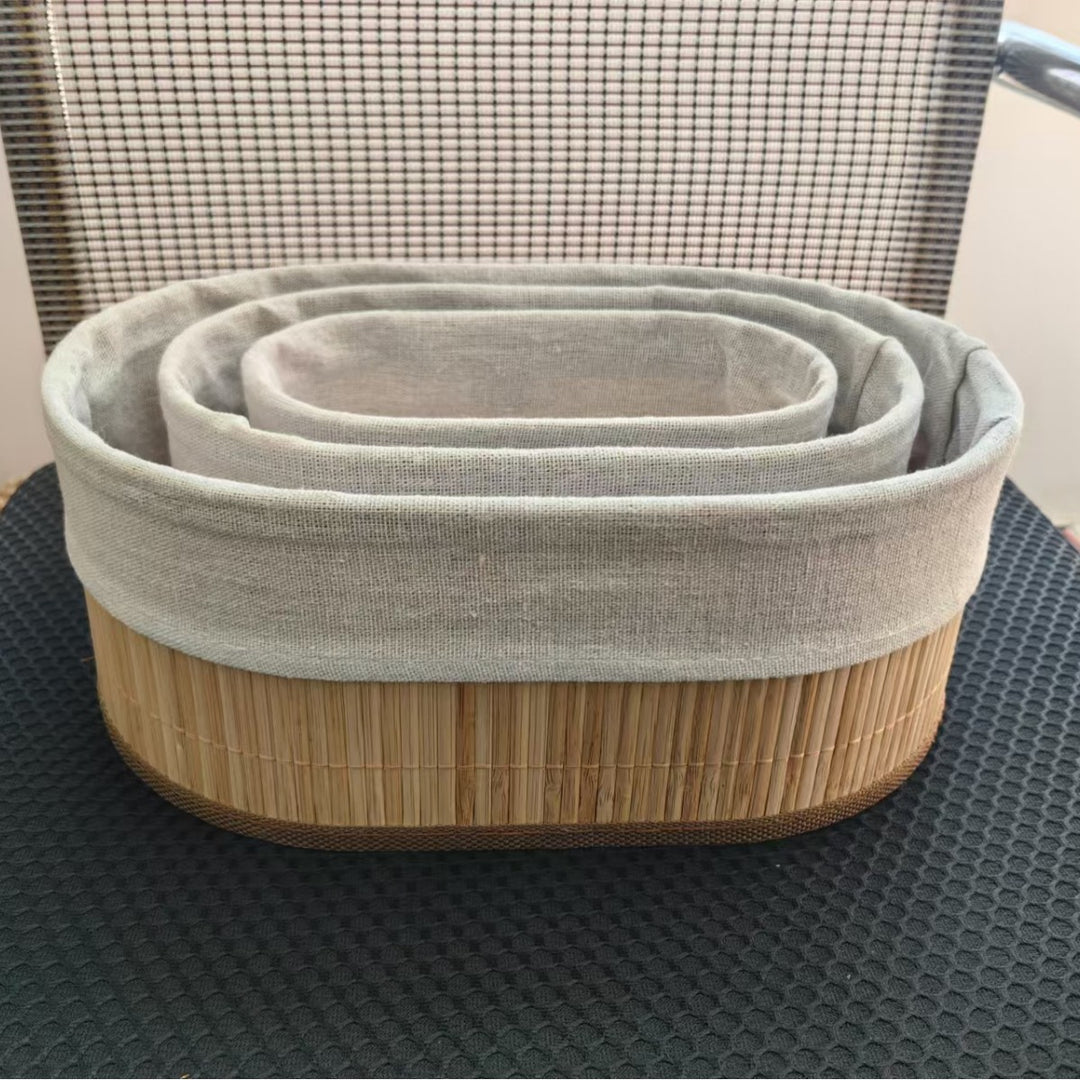 Elegant Storage Baskets Made of Natural Bamboo