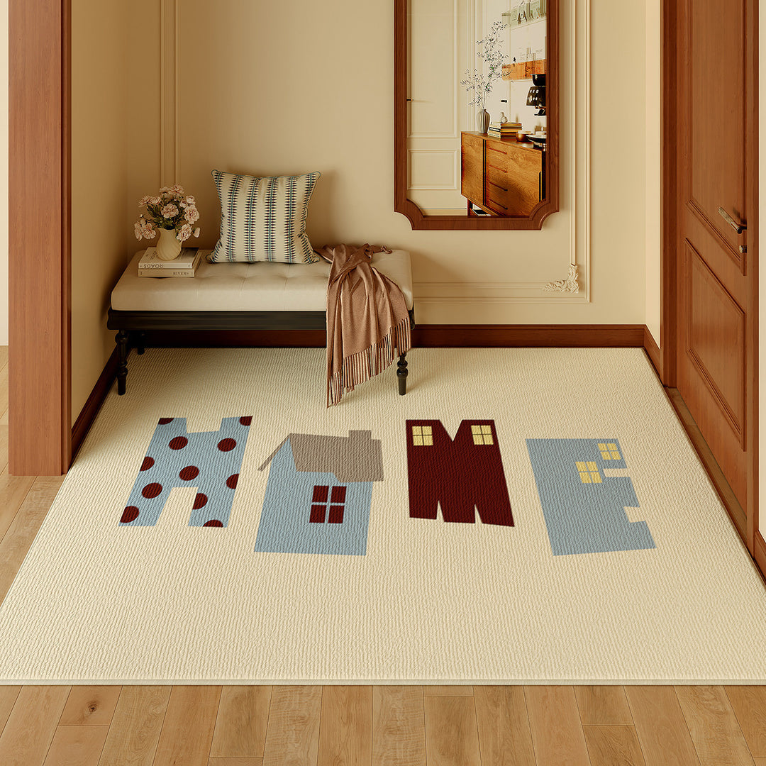 Whimsical Home-Themed Area Rug