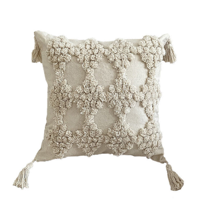 Textured Geometric Accent Throw Pillow