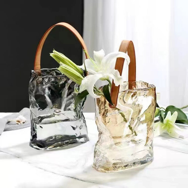 Decorative Glass Carrying Basket