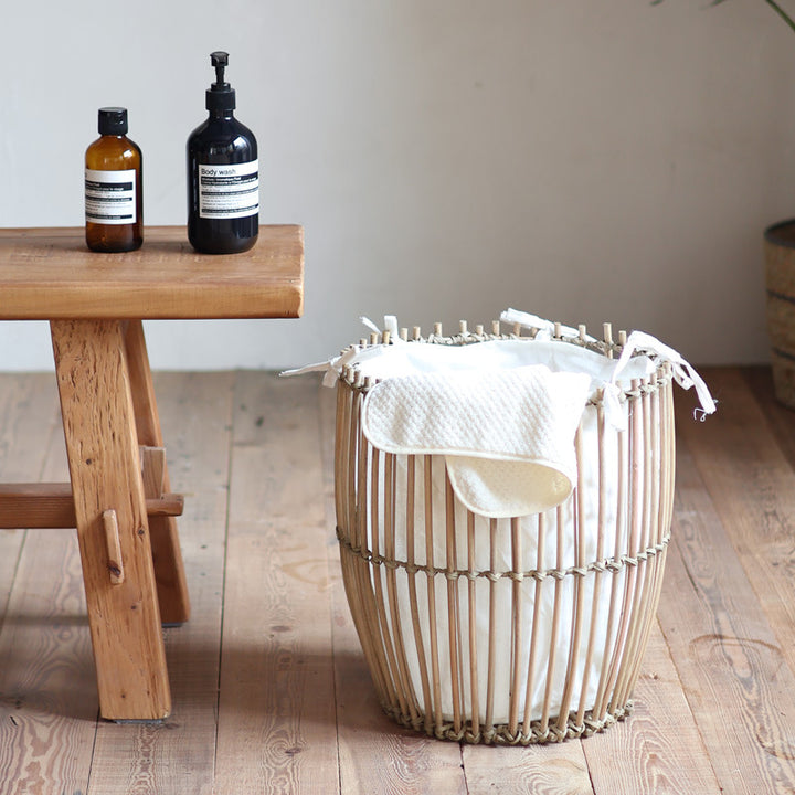 Basket with cotton lining