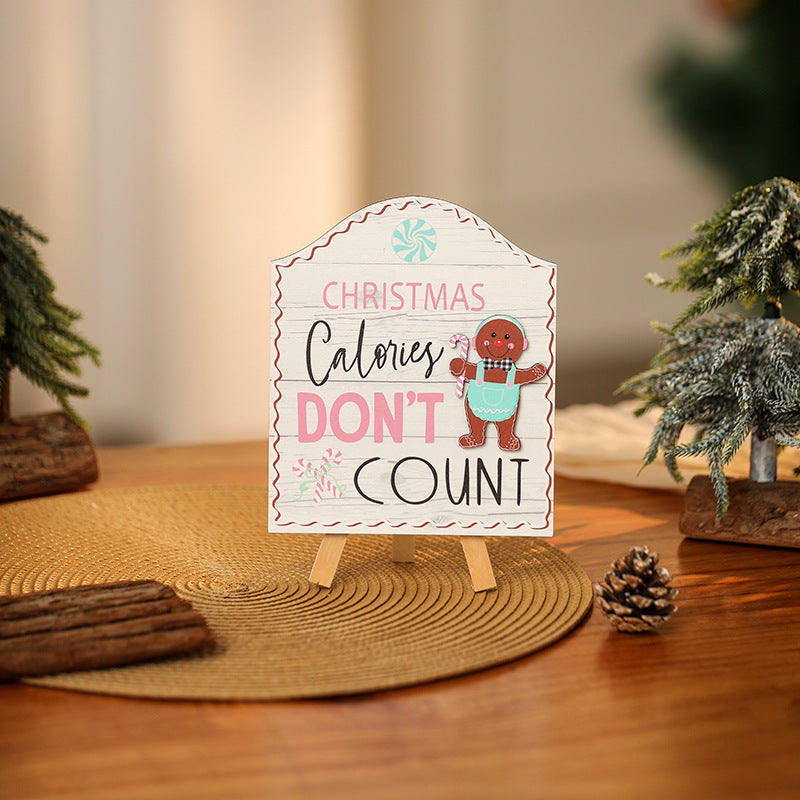 Decorative Christmas poster with Christmas cookies motif