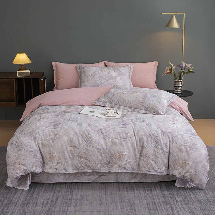 Nature-Inspired Botanical Print Duvet Cover Set