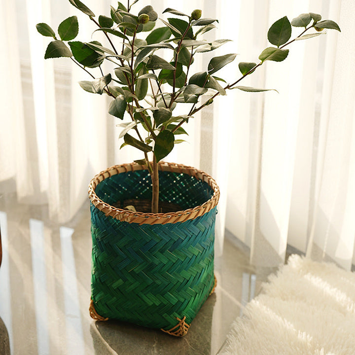 Handwoven storage basket