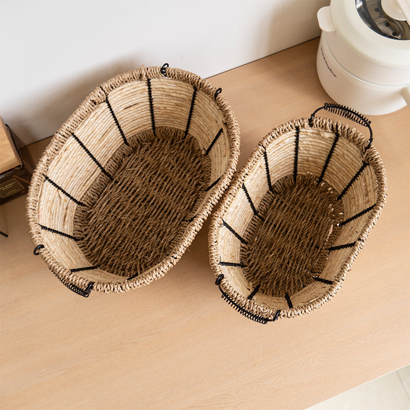 Versatile storage basket with sturdy woven design