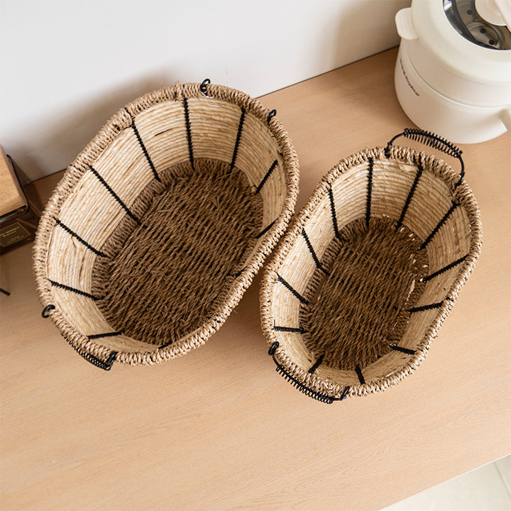 Versatile storage basket with sturdy woven design