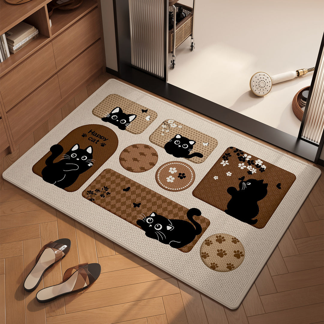 Cat-Themed Decorative Indoor Mat