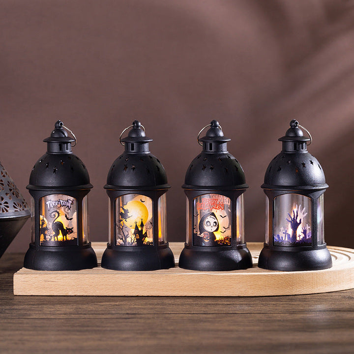 Decorative lantern with Halloween motif