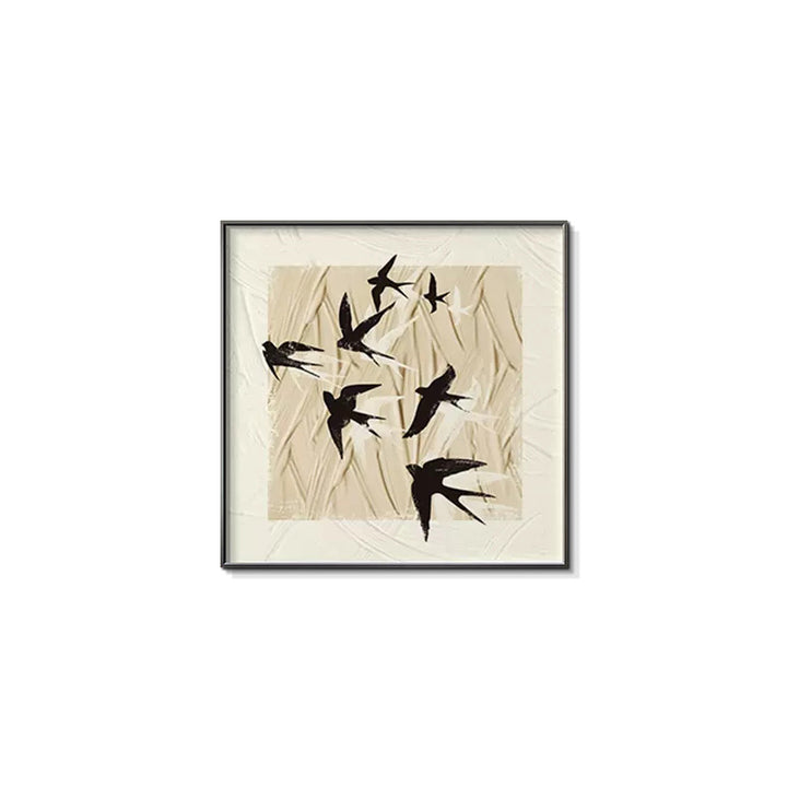 Framed Bird Silhouettes Wall Art