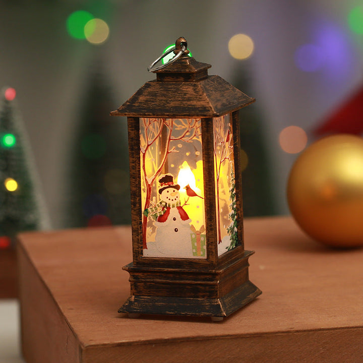 Nostalgic Christmas lantern with LED light