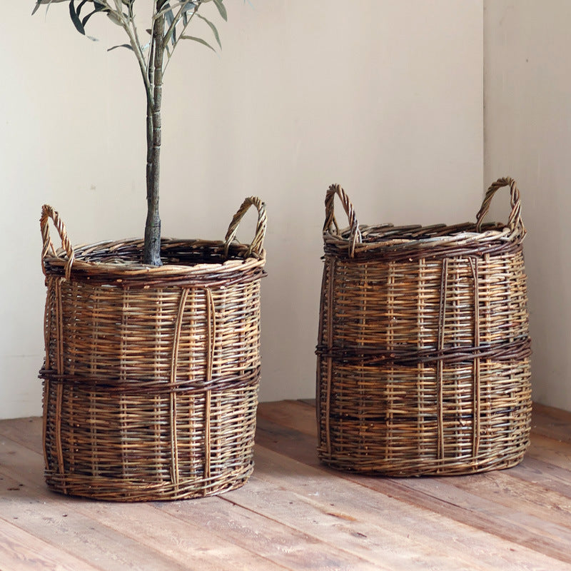 Rustic storage basket