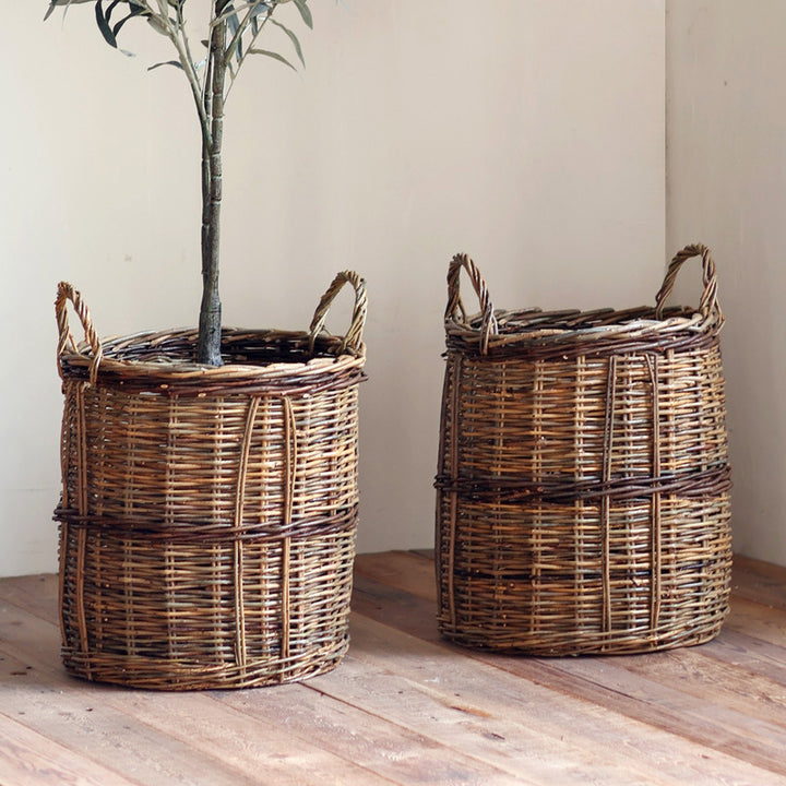 Rustic storage basket