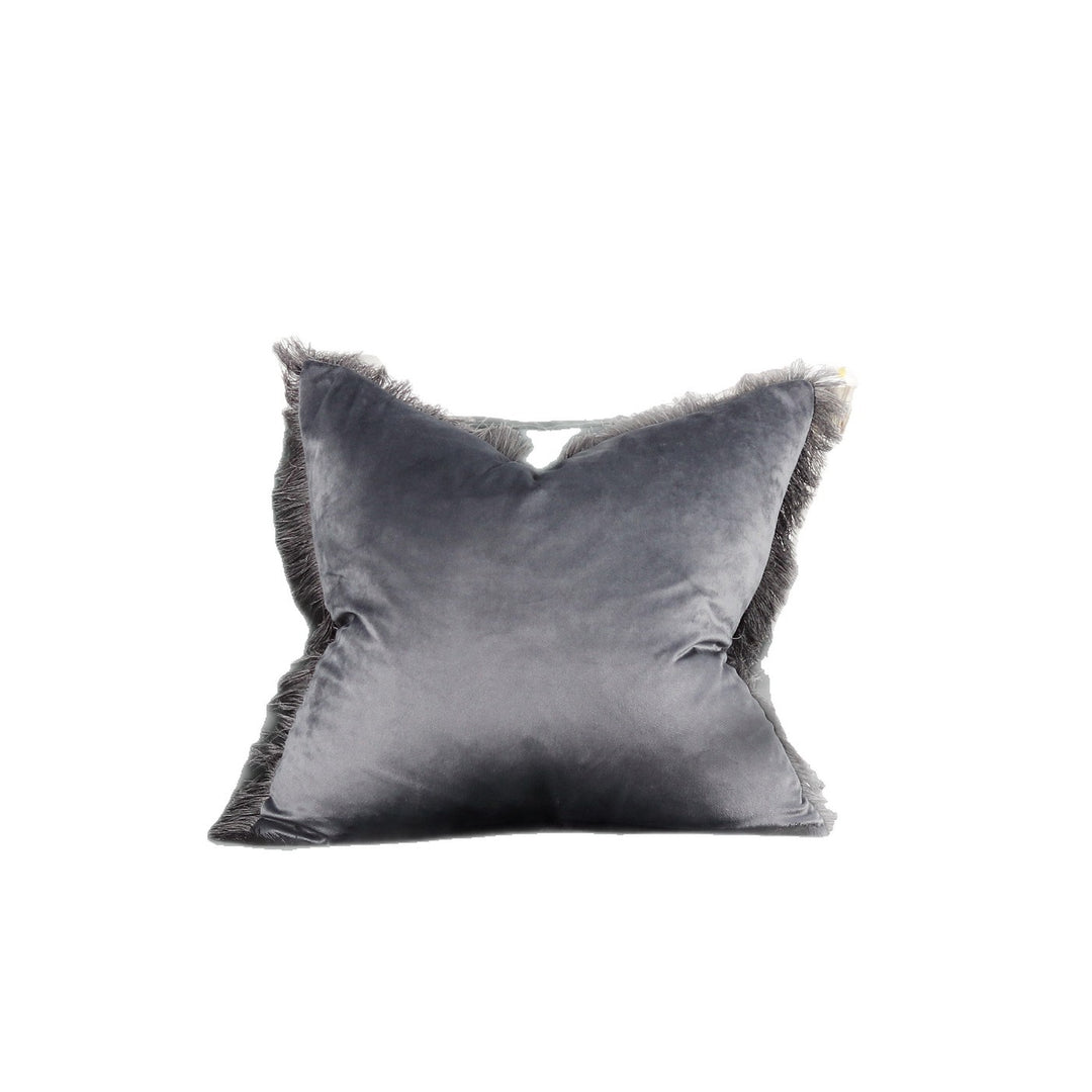 Frayed-Edge Square and Lumbar Decorative Pillow Set