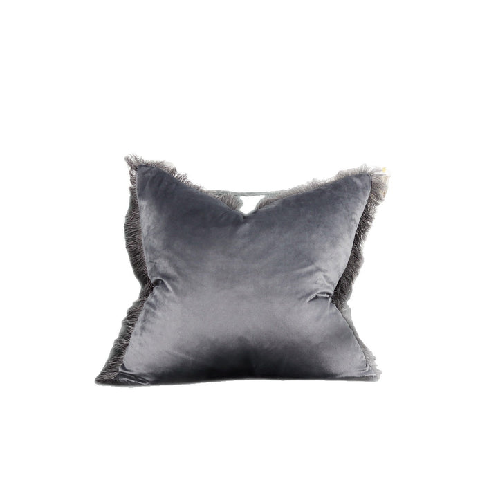 Frayed-Edge Square and Lumbar Decorative Pillow Set