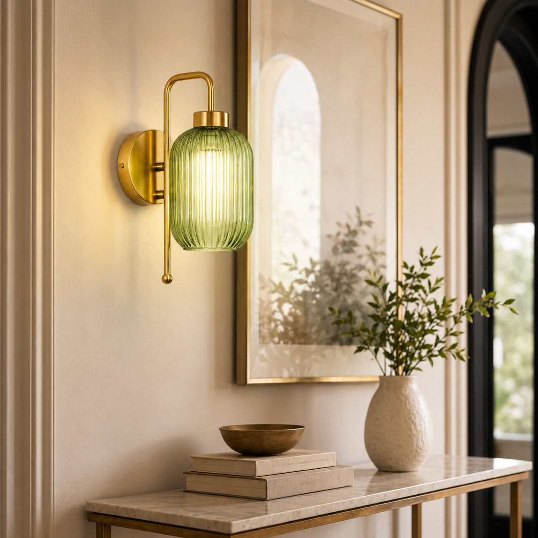 Elegant Glass Wall Lamp with Adjustable Lighting
