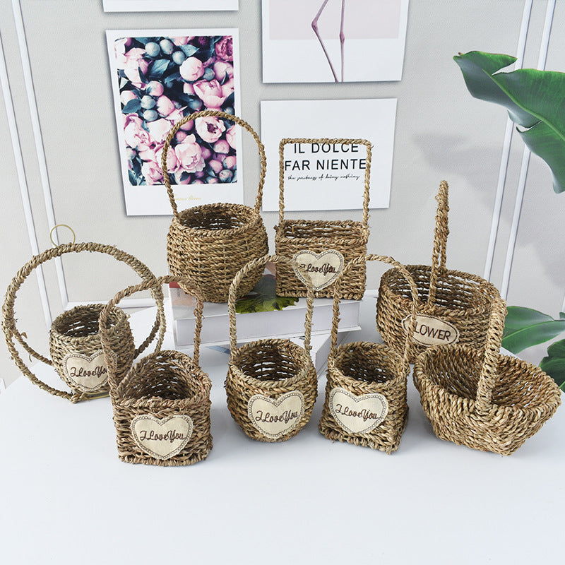 Handwoven Decorative Flower Basket