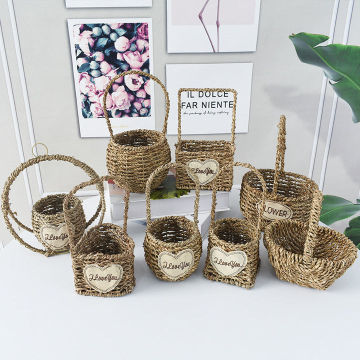 Handwoven Decorative Flower Basket