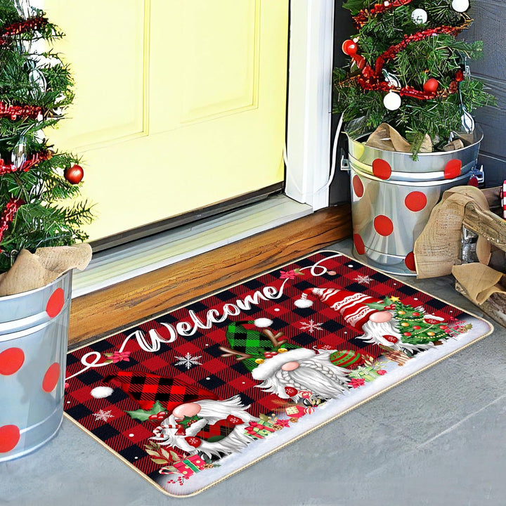 Festive Holiday Door Mat