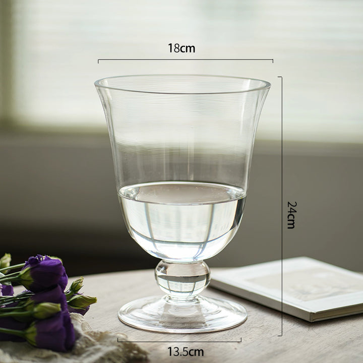 Vintage-inspired Stemmed Glass Goblet