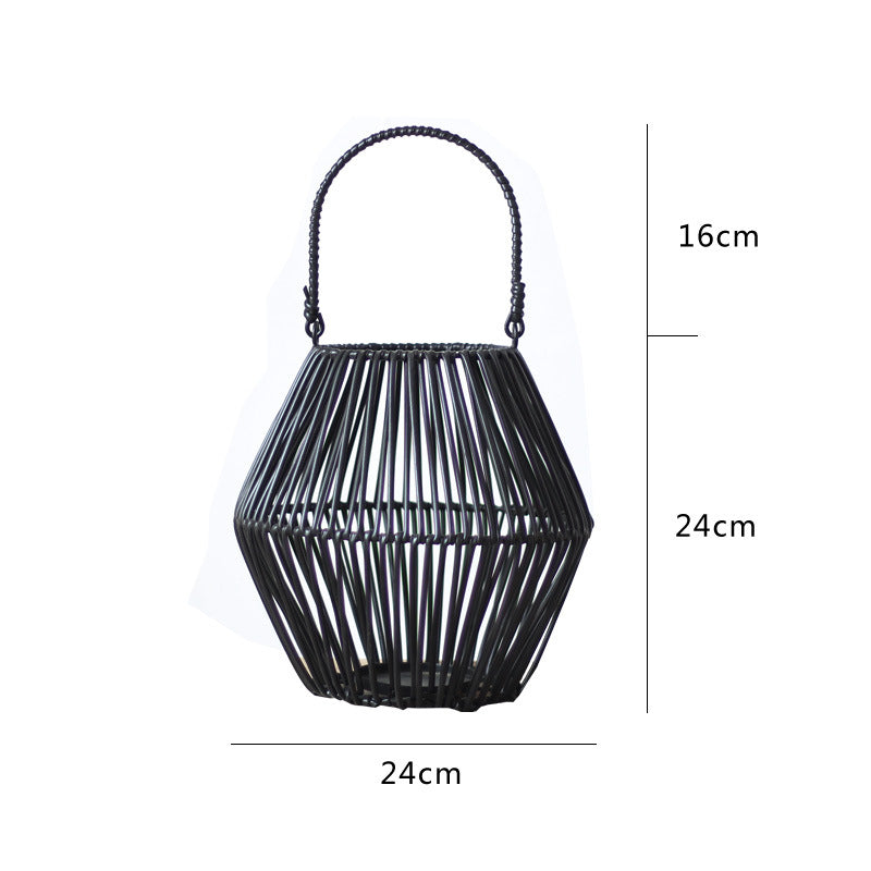 Decorative basket with handle