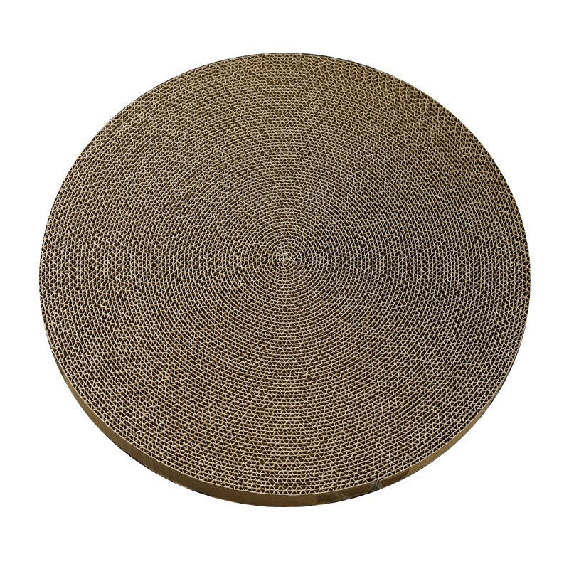 Round scratching board for cats