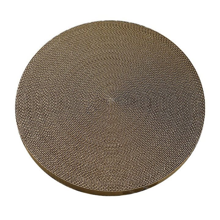 Round scratching board for cats