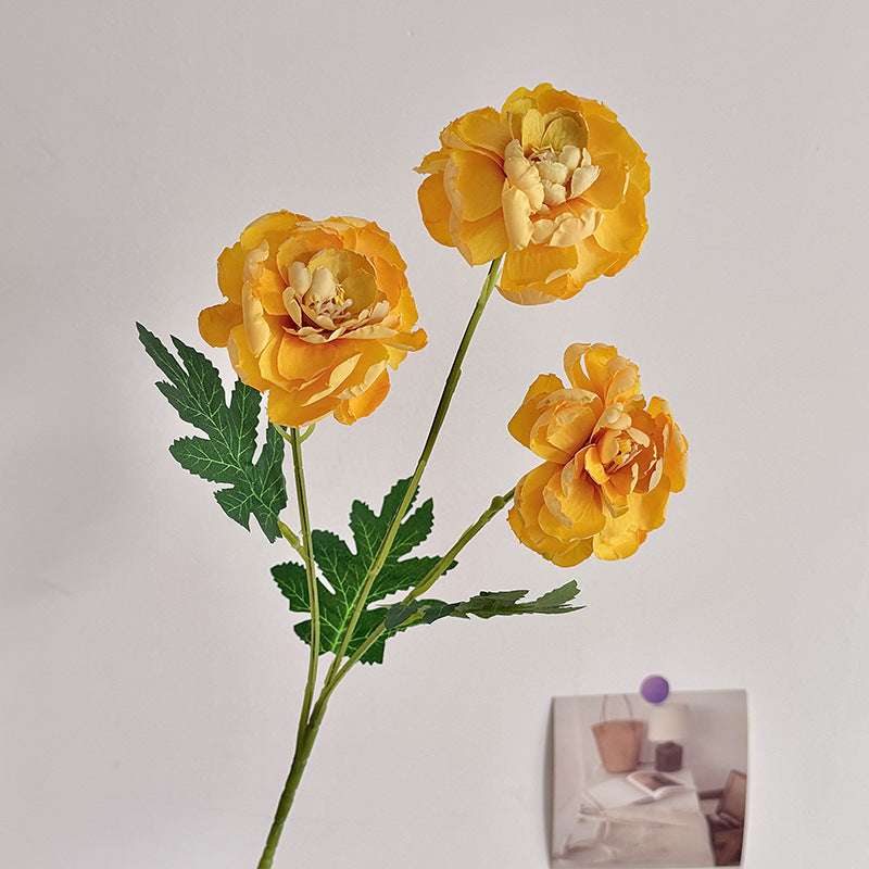 Lifelike Artificial Peony Floral Stem