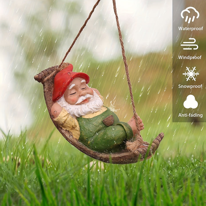 Whimsical Garden Gnome Sitting Figurine