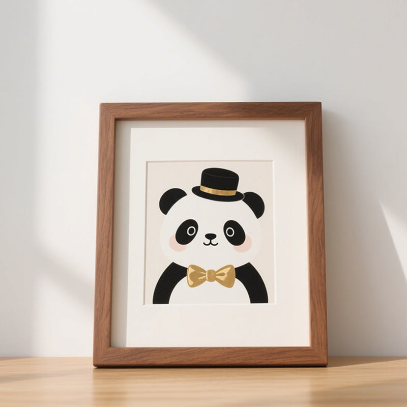 Whimsical Panda Illustration Frame