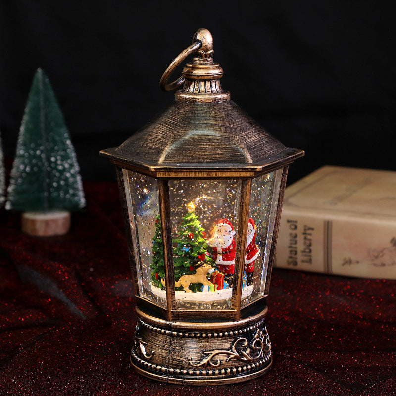 Decorative lantern with Christmas motifs