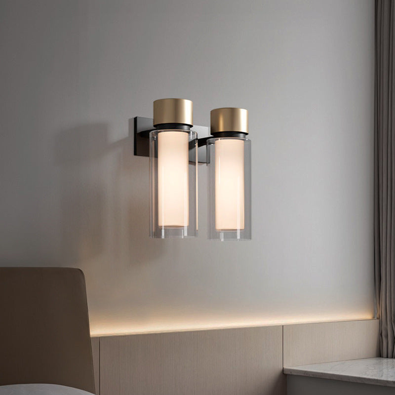 Contemporary double cone wall light