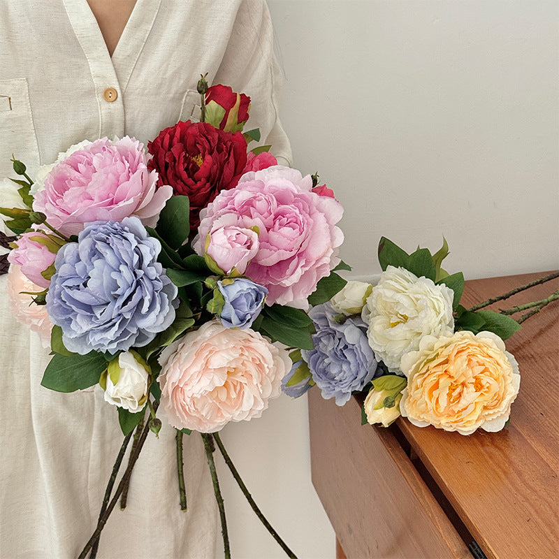 Lifelike Peony Flower Stem