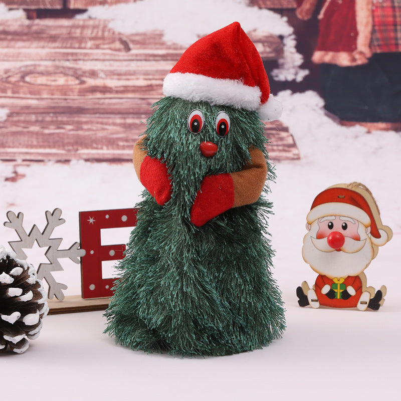 Cute Christmas tree figure with hat