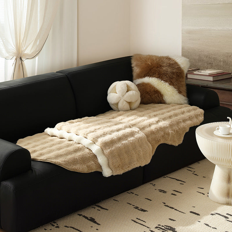 Cozy microfiber rug runner in cloud shape with non-slip underside