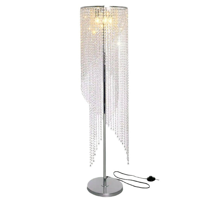 Elegant Crystal Bead Floor Lamp
