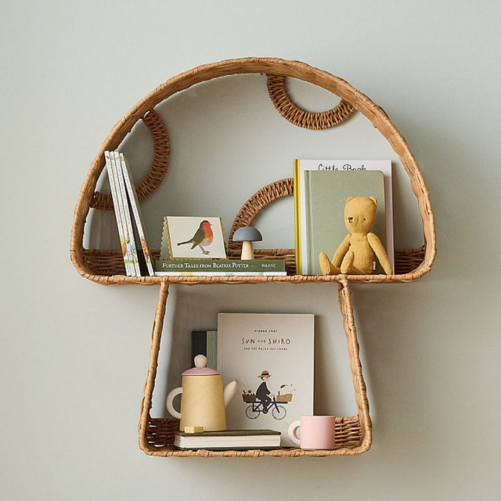 Wall shelf in playful design