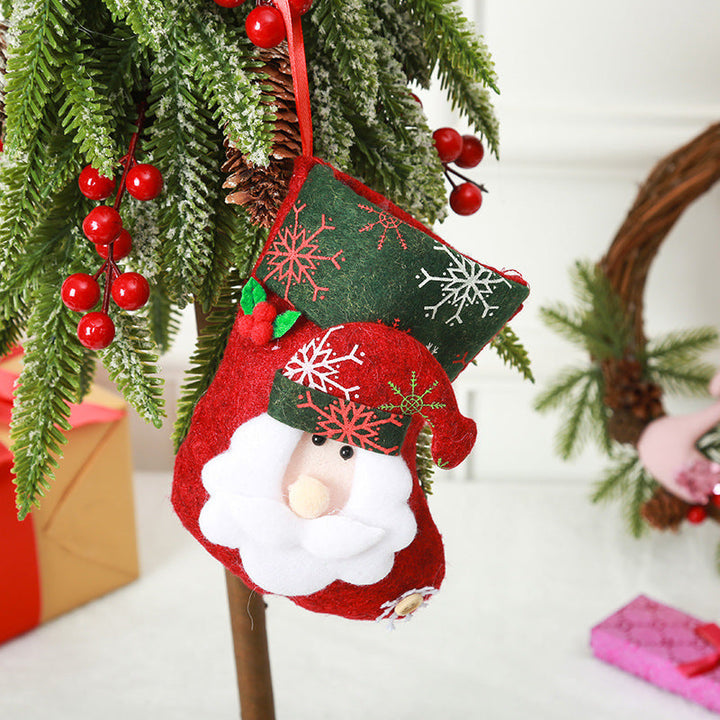 Festive Christmas stocking with reindeer motif
