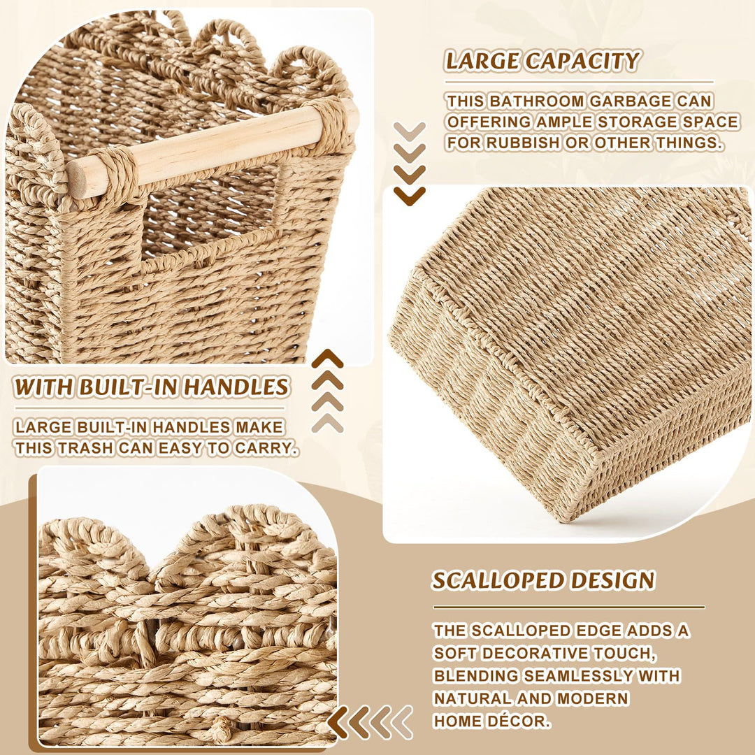 Decorative storage basket with wave edge