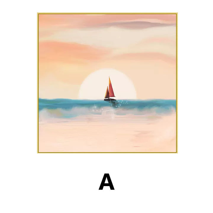 Coastal Sailboat Framed Wall Art