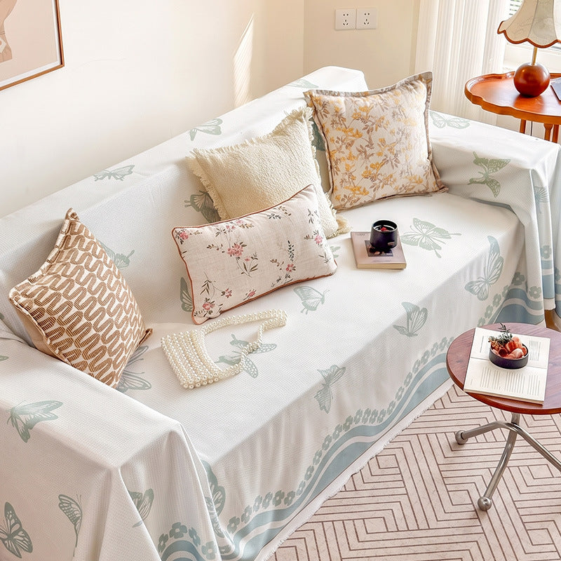 Decorative Floral Print Sofa Cover