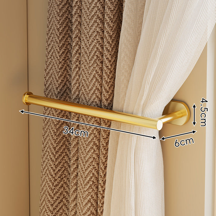 Wall-Mounted Metal Curtain Holdback Rod