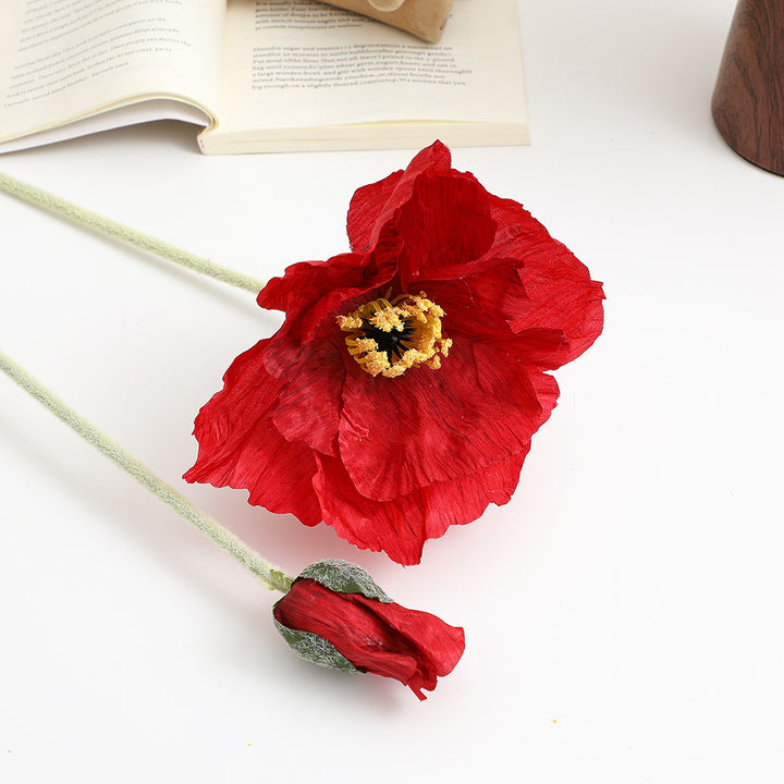 Realistic artistic poppy flower