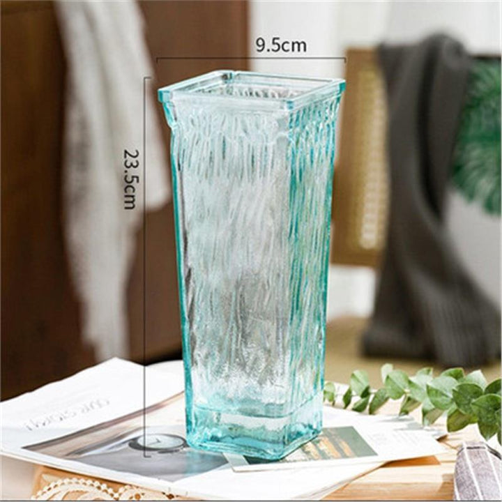 Textured Tall Glass Vase