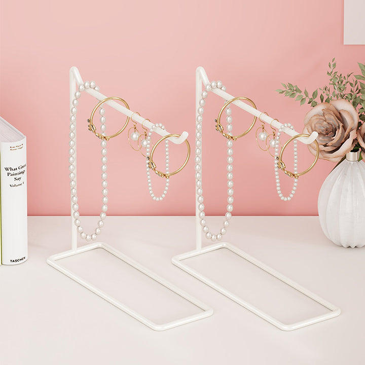 Metal T-Bar Jewelry Display Stand Pair