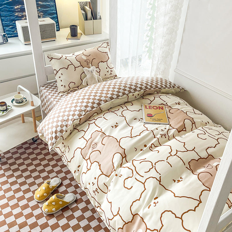 Whimsical Floral Print Duvet Cover Set