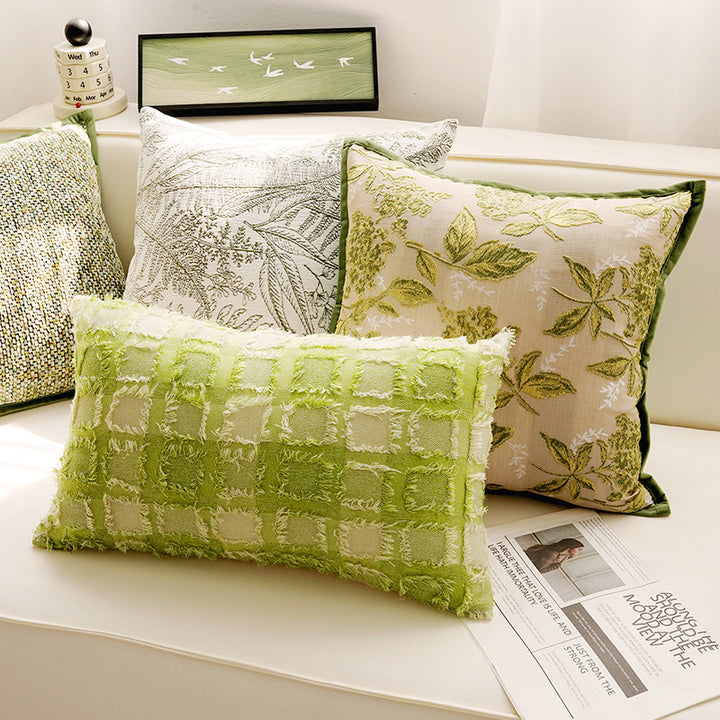 Botanical Patterned Soft Decorative Pillow
