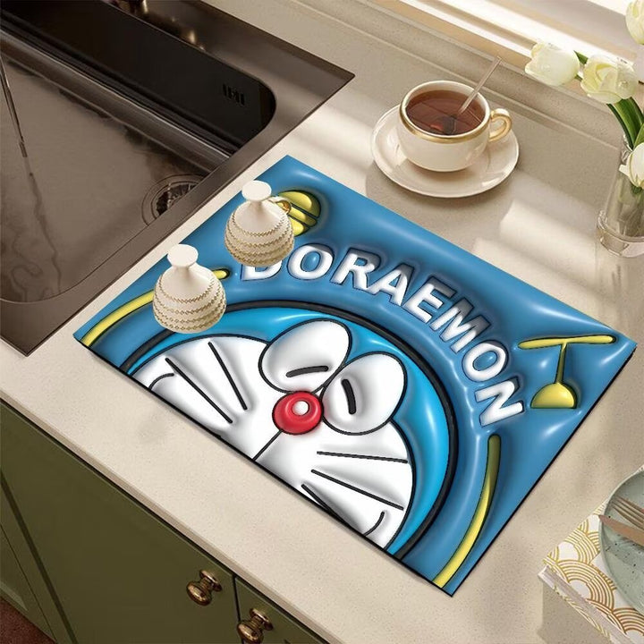 Cute Cartoon Dog-Themed Kitchen Mat